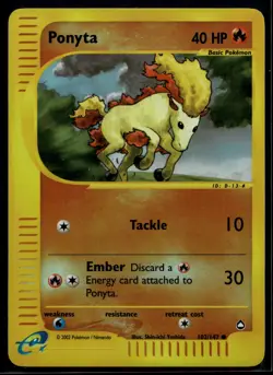 2003 Pokemon Aquapolis 102 Ponyta Reverse Foil NM - Image 1