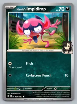 Pokemon TCG SV10: Destined Rivals Marnie's Impidimp 134/182 - Image 1