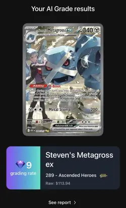 Pokemon Steven's Metagross EX Rare Holo 289/217 Ascended Heroes - Image 3