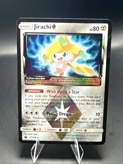 Pokemon TCG SM Celestial Storm Jirachi 97/168 Prism Star Ultra Rare Holo A - Image 1