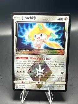 Pokemon TCG SM Celestial Storm Jirachi 97/168 Prism Star Ultra Rare Holo A - Image 2