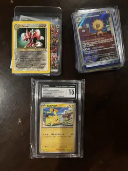 Pokemon Japanese Pikachu Scizor Snorlax Rapidash Gloom SVP Promo Holo CGC Lot - Image 2