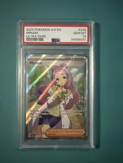 Pokemon 2023 Miriam Full Art Holo Ultra Rare 238/198 SV01 PSA 10 - Image 1