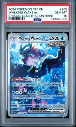 PSA 10 Walking Wake EX 205/162 Special Illustration Rare Temporal Forces Pokemon - Image 1