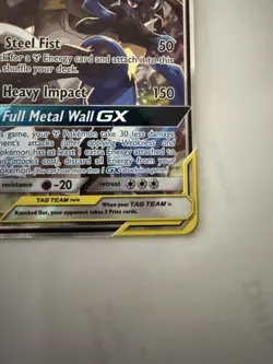 2019 POKEMON SM BLACK STAR PROMO SM192 FULL ART/LUCARIO & MELMETAL GX POWER PART - Image 4