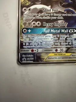 2019 POKEMON SM BLACK STAR PROMO SM192 FULL ART/LUCARIO & MELMETAL GX POWER PART - Image 5