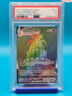 PSA 5 - 2021 POKEMON SWORD & SHIELD SHINING FATES 073 ALCREMIE VMAX SECRET - Image 1