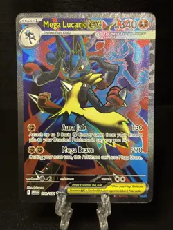 Pokemon TCG: Mega Lucario ex 160/132 ME01: Mega Evolution Ultra Rare Holo NM - Image 1