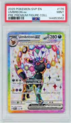 2025 Pokemon Prismatic Evolutions Umbreon ex #176 Figure Collection BSP PSA 9 - Image 1