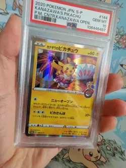 2020 POKEMON JPN S PROMO #144 KANAZAWA'S PIKACHU PSA 10 - Image 2