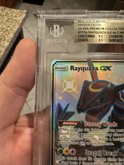 Pokemon Hidden Fates Ultra Premium Rayquaza GX 177A/168 Full Art Holo BGS 9.5 - Image 2