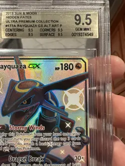 Pokemon Hidden Fates Ultra Premium Rayquaza GX 177A/168 Full Art Holo BGS 9.5 - Image 3