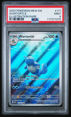 Wartortle 171/165 PSA 9 Scarlet & Violet 151 Holo Full Art Pokemon TCG - Image 1