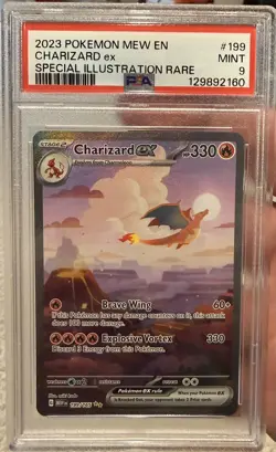 2023 Pokemon Mew EN Charizard EX 199/165 151 SIR PSA 9 Mint Rare - Image 1