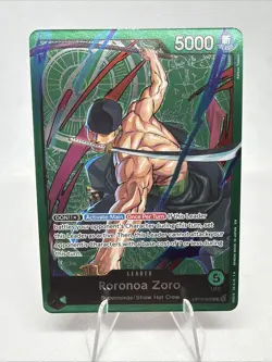 OP12-020 Roronoa Zoro : Leader Foil English One Piece Learn Together Deck NM - Image 1