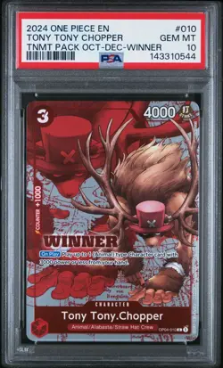 PSA 10 2024 ONE PIECE TOURNAMENT PACK OCTOBER-DECEMBER WINNER TONY TONY CHOPPER - Image 1