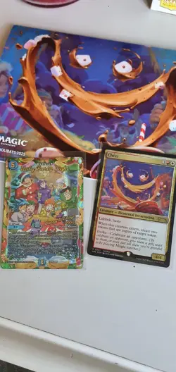 RARE 2025 MtG "Cheer" promo card set + Duel Masters "Holy Party Night" promo - Image 1