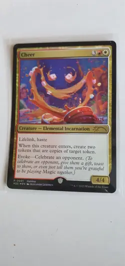 RARE 2025 MtG "Cheer" promo card set + Duel Masters "Holy Party Night" promo - Image 2