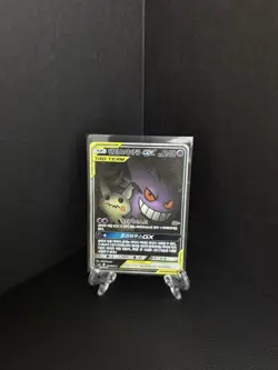Gengar & Mimikyu GX 103/095 Tag Bolt Holo Gx Full Alt Art SR Korean Card Used - Image 1
