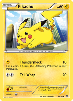 Pikachu 39/99 Next Destinies Common Pokemon Card Near Mint - Image 1