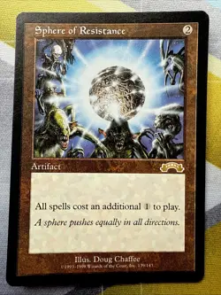 Sphere of Resistance #139/143 Exodus Magic The Gathering - Vintage WOTC 1998!! - Image 1