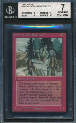 Alpha Mons's Goblin Raiders BGS 7 Graded Magic MTG (7786) - Image 1