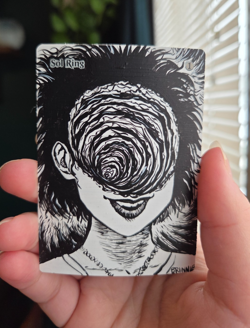 MTG Hand Painted Alter Uzumaki Junji Sol Ring by BrinnieMakes Magic the Gatherin - Image 1