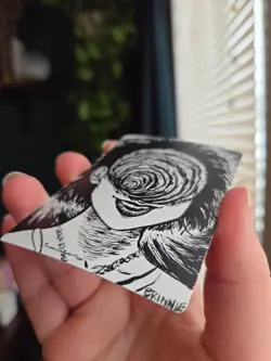 MTG Hand Painted Alter Uzumaki Junji Sol Ring by BrinnieMakes Magic the Gatherin - Image 3