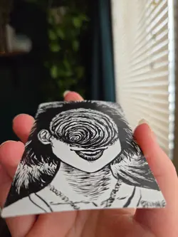 MTG Hand Painted Alter Uzumaki Junji Sol Ring by BrinnieMakes Magic the Gatherin - Image 4