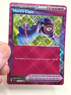 Pokemon TCG Hero's Cape 152/162 Temporal Forces Ace Spec Trainer Mint Pack Fresh - Image 1