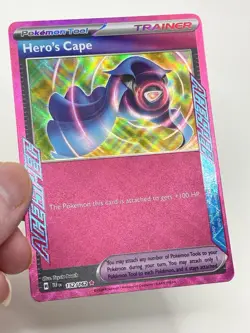 Pokemon TCG Hero's Cape 152/162 Temporal Forces Ace Spec Trainer Mint Pack Fresh - Image 5