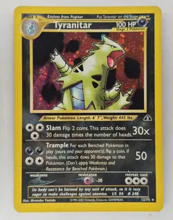 Pokemon Neo Discovery Tyranitar Holo #12 Ultra Rare LP/DMG - Image 1