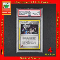 PSA 9 - Swoop! Teleporter - Pokemon Karte 92/109 EX Team Rocket Returns /W21 - Image 1