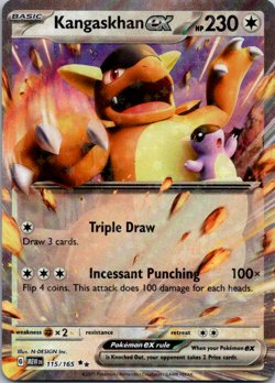 Kangaskhan ex 115/165 Double Rare Pokemon TCG SV: Scarlet & Violet 151 NM - Image 1