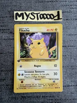 Carte Pokemon Pikachu 58/102 Edition 1 Set De Base Wizards Francais OCCASION - Image 1