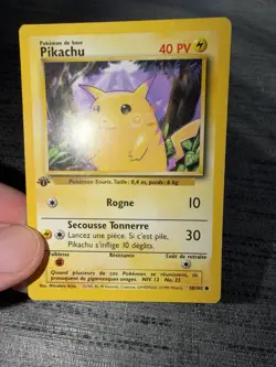 Carte Pokemon Pikachu 58/102 Edition 1 Set De Base Wizards Francais OCCASION - Image 3