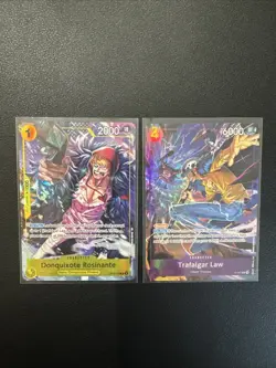 One Piece Trafalgar Law P-093 & Donquixote Rosinante OP12-108 Volume 6 Promos - Image 1
