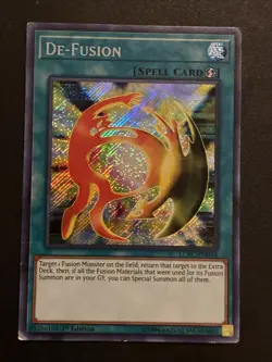 YuGiOh Card TCG De-Fusion LCKC-EN044 1st Edition Secret Rare Holo Played - Image 1
