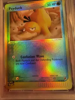 Psyduck 2003 EX Sandstorm 73/100 Reverse Holo Pokemon Card PSA 9 MINT - Image 2