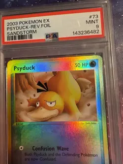 Psyduck 2003 EX Sandstorm 73/100 Reverse Holo Pokemon Card PSA 9 MINT - Image 3