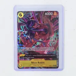 One Piece: English Yellow "Nico Robin" OP09-107 Foil R Alternate Alt Art Card - Image 1