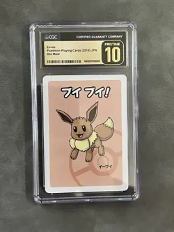 CGC PRISTINE 10 Eevee Pokemon Playing Cards JPN Old Maid - Image 1