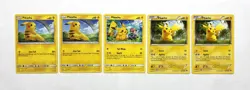 POKEMON TCG PIKACHU 5 CARD LOT TAIL WHAP SPARK GNAW ATTACK NINTENDO 😺 - Image 1