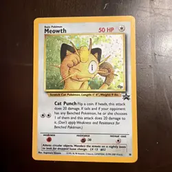 Pokemon TCG Meowth Black Star Promos Holo Card 10 NM Condition - Image 1