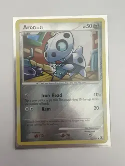 Aron LV.21 Rising Rivals 57/111 Reverse Holo Common TCG Pokemon Card - Image 1