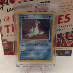 Pokemon Lapras Fossil Holo Rare Basic 10/62 80 HP 1999 Trading Card - Image 1
