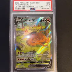 PSA 9 MINT Charizard V UPC Promo SWSH260 Sword & Shield Pokemon TCG Holo Card - Image 1