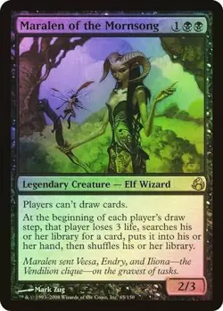 1x Maralen of the Mornsong - Foil Light Play, English Morningtide MTG Magic - Image 1