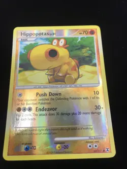 Pokemon Hippopotas 64/111 Reverse Holo Foil 2009 - Image 2