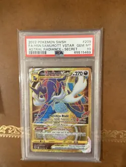 Pokemon TCG Hisuian Samurott VSTAR Astral Radiance PSA10 - Image 1